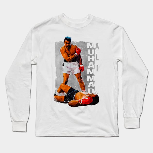 Muhammad Ali Long Sleeve T-Shirt by YuriySmith